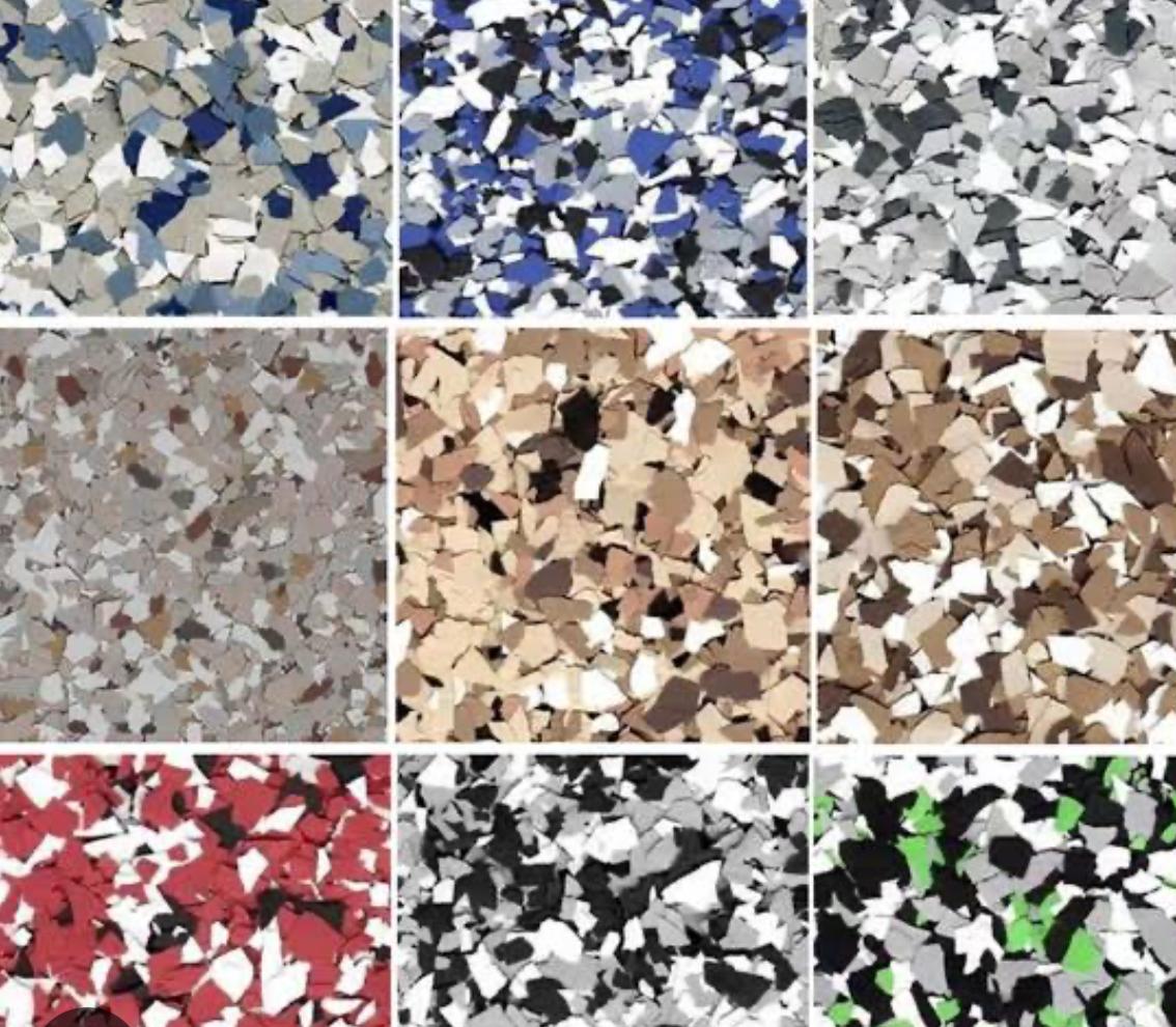 Epoxy flake grid pattern